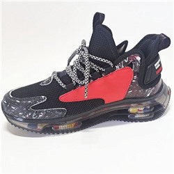 92-650B черн/крас Кроссовки для мальчиков (34-37)/10