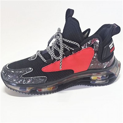 92-650B черн/крас Кроссовки для мальчиков (34-37)/10