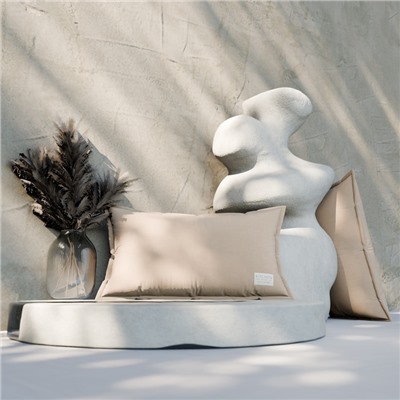 Подушка Этель, 30х50+1 см, бежевый, 100% хлопок