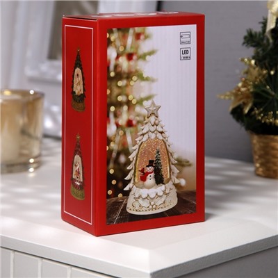 Светодиодная фигура «Дед Мороз на олене» 9×15×4 см, пластик, батарейки АААх2 (не в комплекте), свечение тёплое белое