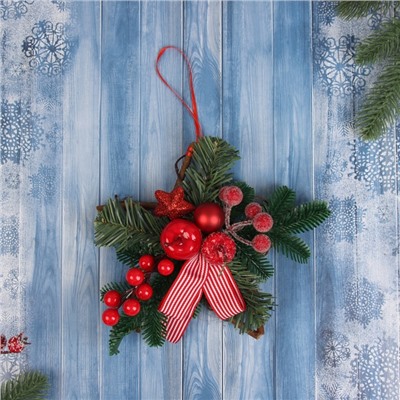 Украшение ёлочное «Зимнее волшебство. Звезда», новогоднее, 20×20 см, в виде звезды