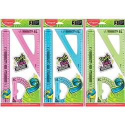 Набор геометрический ГИБКИЙ 3 пр. макси TWIST'N FLEX MAXI 895055 (линейка 30 см, угольник 21 см, транспортир 10 см) Maped