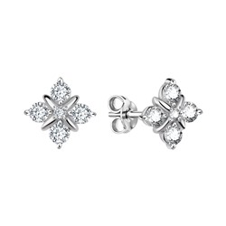 Серьги из серебра куб.циркон., Л-27180
