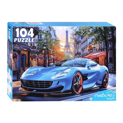 Пазлы 104 "Шикарный автомобиль в Париже"
