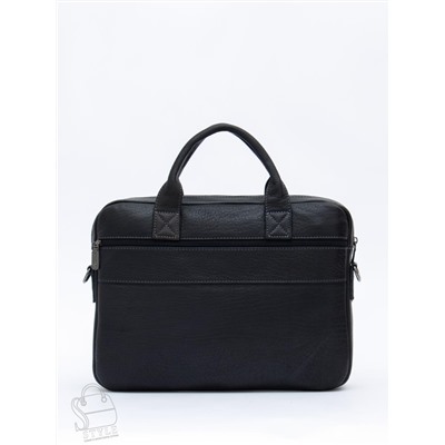 Портфель мужской кожаный 0883Z black Zinimsk  в Новосибирске