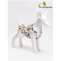 Майка для животных «Отпуск», размер S, ДС 24 см, ОГ 34 см, ОШ 27 см