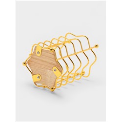 Сушилка для столовых приборов «Доляна. Старлайт», 11×11×15.5 см, золотистая