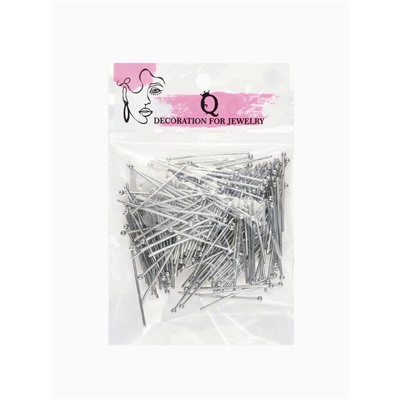 Штифт с шариком СМ-1103-13, 3 см, 50 г, (±220 шт.) цвет серебро