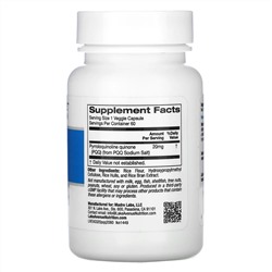Lake Avenue Nutrition, пирролохинолинхинон, 20 мг, 60 растительных капсул