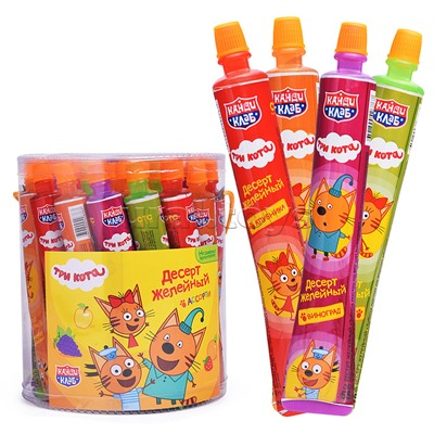 Десерт желейный "Зубная паста" ассорти (Три кота) 55гр*30шт