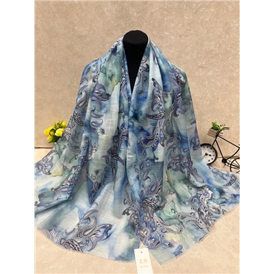 Легкий платок на голову и шею, мультицвет