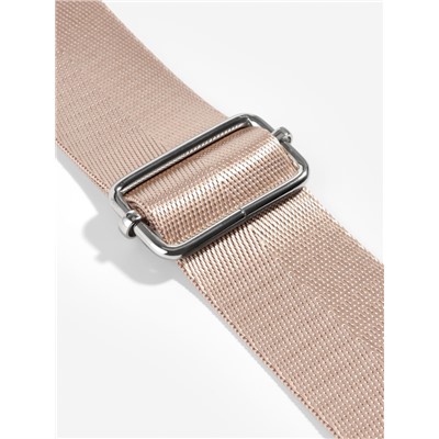 Ручка для сумки, стропа, с карабинами, 139±3×3.8 см, бежевая