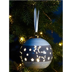 Ёлочный шар с подсветкой «Олень», 10×8.8×8.8 см, 1 LED, керамика, от батареек LR44×3, керамика, свечение тёплое белое