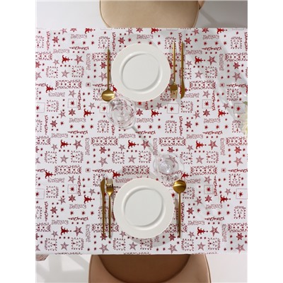 Скатерть новогодняя «Этель. Новогодняя», 140×180±5 см, 80% п/э, 20% лён, 120 г/м²