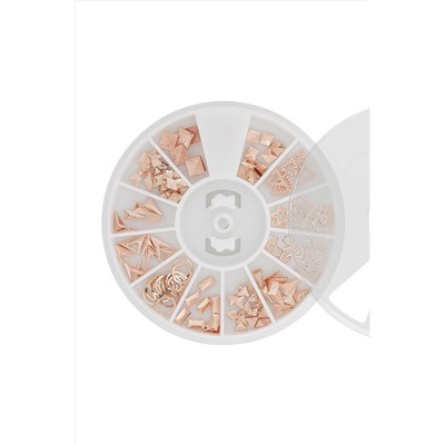 Nail Art Набор металлического декора для маникюра №13, розовое золото KRISTALLER, 1107730
