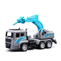 Машина "Строительные работы" с дорожными знаками, в коробке