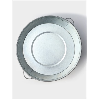 Таз для бани, круглый, оцинкованная сталь, 38 л