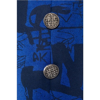 Платье трикотажное Конфетти (синее) П14294-18М