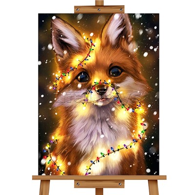 Мозаика алмазная "Лисенок" 30*40см.