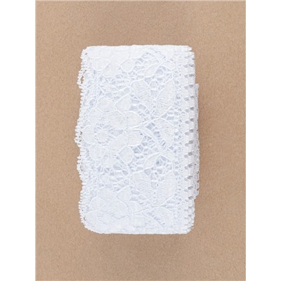 Кружево капроновое, 60 мм, 10±1 м, белое