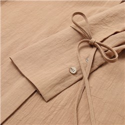 Рубашка женская с завязками MINAKU: Casual Collection, размер 50, бежевая