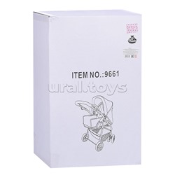 Коляска-люлька для кукол, металлическая, с корзиной, цвет морские звезды