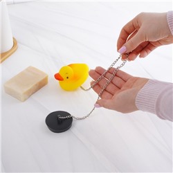 Пробка для ванны с игрушкой Доляна «Утёнок», (диаметр верха 5.1 см, низа 4.6 см), цепочка 40 см