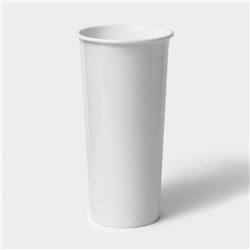 Ваза для цветов BEROSSI Sinty,1.6 л, пластик, снежно-белая