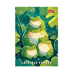 Записная книжка 48л. А7 "Семейство лягушек" перепл. 7БЦ, глянц.ламинация