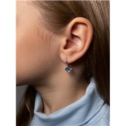 Серьги из серебра с кристаллом премиум Автсрия Северное сияние родированные 925 пробы 0044с-001AB