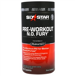 Six Star, Elite Series, Pre-Workout N.O. FURY, 60 Caplets