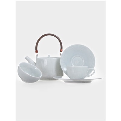 Блюдо для фруктов Magistro Willow, 17.8×4.7 см, фарфор, голубое