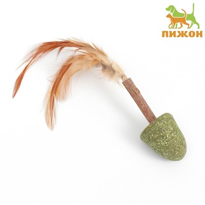 Игрушка-неваляшка для кошек «Юла» из прессованной кошачьей мяты и мататаби, 3.5 см