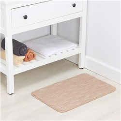 Коврик для ванной и туалета SAVANNA «Стоун», 40×60 см, бежевый