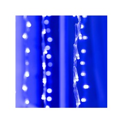 Гирлянда «Водопад» 2×1.5 м, IP44, прозрачная нить, 400 LED, свечение синее, 8 режимов, 220 В