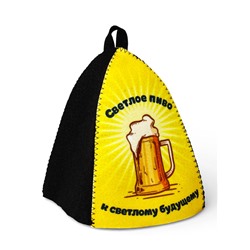 Шапка для бани и сауны «Светлое пиво к светлому будущему», полиэфир