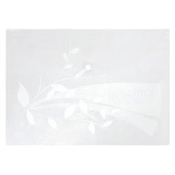 Папка с кнопкой  А4 FO-CBF02  120мкм прозрачная Flexoffice