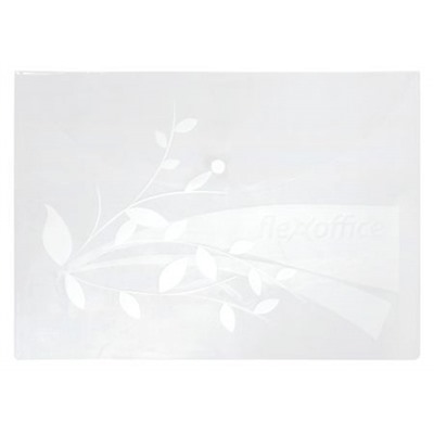 Папка с кнопкой  А4 FO-CBF02  120мкм прозрачная Flexoffice