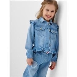 Куртка текстильная джинсовая для девочек
