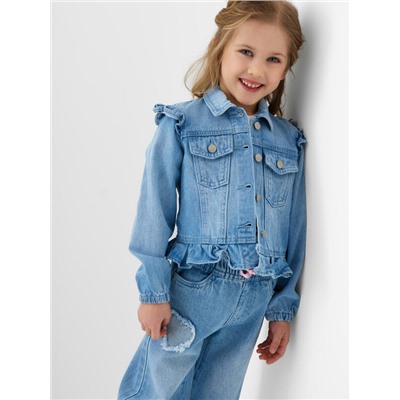 Куртка текстильная джинсовая для девочек