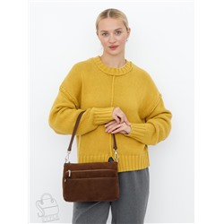 Сумка женская кожаная 8269PEF cocoa Polina&Eiterou  в Новосибирске