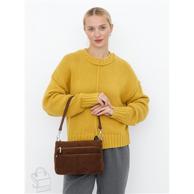 Сумка женская кожаная 8269PEF cocoa Polina&Eiterou  в Новосибирске