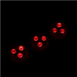 Светильник водонепроницаемый, мини, RGB, IP68, 3×1.9 см, от CR2032, пульт, 3 шт.