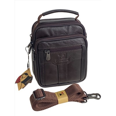 Сумка мужская из натуральной кожи, цвет коричневый