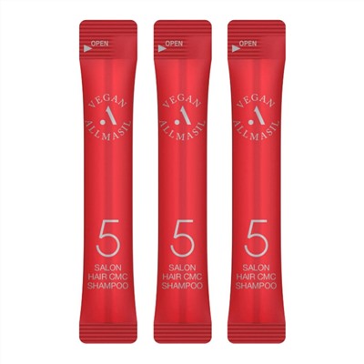 AllMasil Шампунь для волос восстанавливающий с аминокислотами / 5 Salon Hair CMC Shampoo Stick Pouch, 20 шт. х 8 мл
