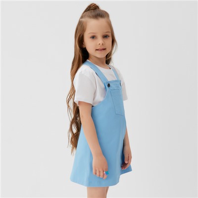 Сарафан джинсовый KAFTAN, размер 32 (110-116 см), голубой