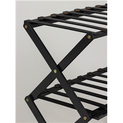 Подставка для цветов Greengo, 4 полки, 50×25×68 см, напольная, бамбук, чёрная