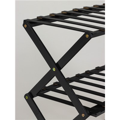 Подставка для цветов Greengo, 5 полок, 50×25×89 см, напольная, бамбук, чёрная