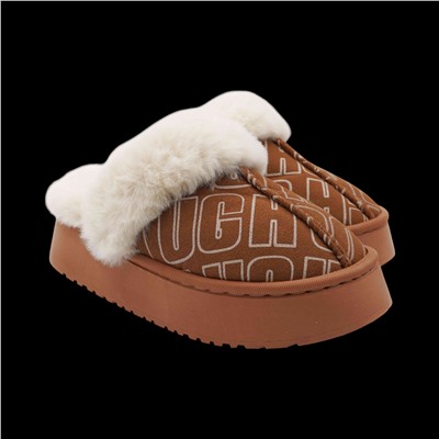 Тапочки меховые ZH013-3 коричневые