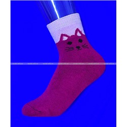 Лариса носки детские на девочку КОШКА внутри махра арт. ВА 51